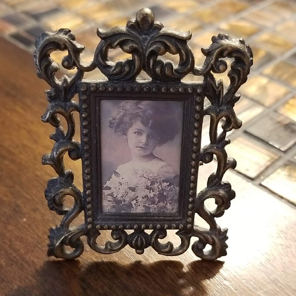 Vintage Ornate Miniature Rococco Style Photo Frame